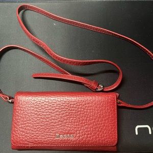 Roots Leather Smartphone Wallet Purse with Sling